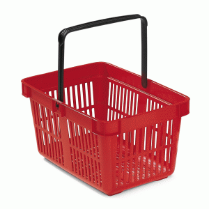 Nákupný košík, 27 L, 480x330x250 mm, červený