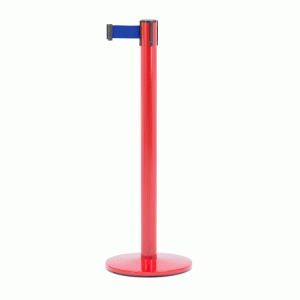 Bariérový systém, 3650 mm, červený stĺpik, tmavo modrá páska